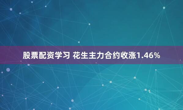 股票配资学习 花生主力合约收涨1.46%